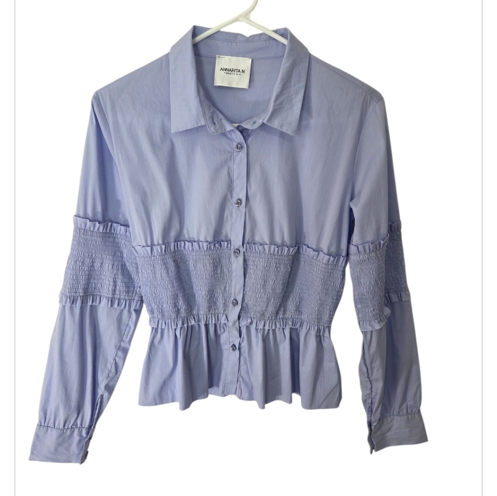 Annarita N Twenty 4 H Blouse Ruffle Size 6